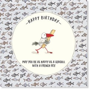 Twigseeds Greeting Card -Happy Birthday - Happy as a Seagull