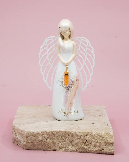 'Happiness' Sunstone Crystal | Angel Figurine *SALE